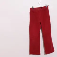 【美品】MOGA モガ フレアパンツ デニム レッド 赤 日本製 M相当のサムネイル