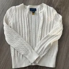 POLO Ralph Lauren ホワイトカーディガン　5（110）