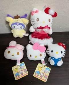 キティ・マイメロディ・クロミ　ぬいぐるみ5点セット