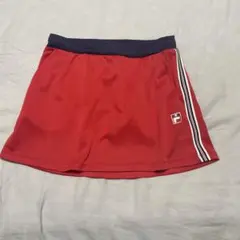 FILA テニススカート 赤 サイドライン
