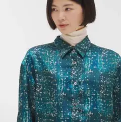 HERALBONY サテンシャツブラウス「こもれび」ヘラルボニー