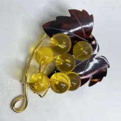 032807 本べっ甲　散斑　本鼈甲　葡萄　ブローチ　ネックレス