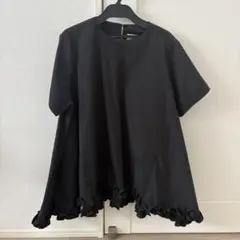 OHGA FRILL BLOUSE 裾フリルブラウス　ブラック【美品】のサムネイル
