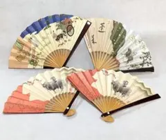 茶扇子　扇子　白竹　茶会　茶道　 ４本セット　5寸　15cm