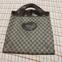 GUCCI オールドグッチ GG柄 トートバッグ ブラウン