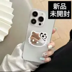 新品　ハローキティ バンカーリング シルバー　ホワイト　スマホリング