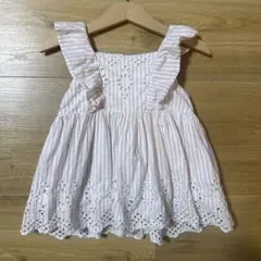 プティマイン プティマイン 肩フリルレース チュニック 100