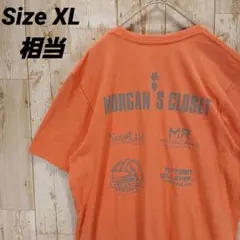ギルダン 半袖 プリントTシャツ メンズ XL 相当 オレンジ 古着 バレーのサムネイル