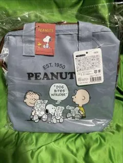 スヌーピー 保冷ランチバッグ 自立型 ワイヤー入り メッシュポケット付き 新品