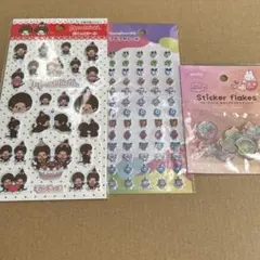 たまごっち　プチプチシール　モンチッチ　ぷくっとシール　おはじきシール