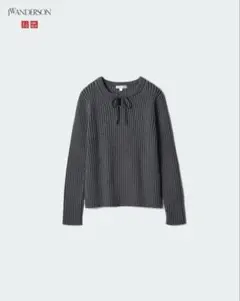【新品】UNIQLO リブタイネックセーター　L