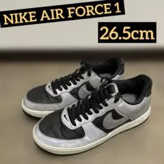 NIKE AIR FORCE 1 B 27cm黒銀 スネーク