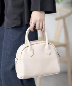 MAISON BREEZE フェイクレザー ミニボストンショルダーバッグ