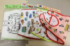 セリア ベビー お食事エプロン ディズニー キャラクター 4枚セット