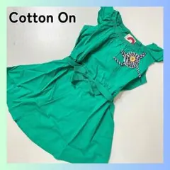 新品　コットンオン　ワンピース　キッズ　子供服　100 ノースリーブ　グリーンのサムネイル