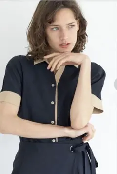 バイカラー シャツ