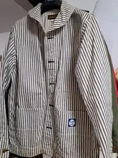 Trophy Clothing ヒッコリーカバーオール サイズ40 古着 Trophy Clothing トロフィークロージング 日本製