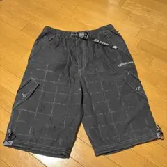 【00s Y2K】PIKO 総柄 カーゴハーフパンツ スイムショーツ 黒 Lのサムネイル