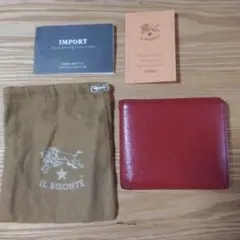 IL BISONTE レッド 二つ折り財布