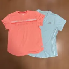 ニューバランス レディースランニングウェア ショートスリーブTシャツ×2