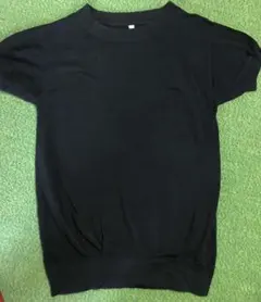 ユニクロ　半袖ニット 黒　Tシャツ　チュニック　レディース　89