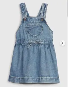 【新品】baby gap ウォッシュウェルハートデニムサロペットスカート