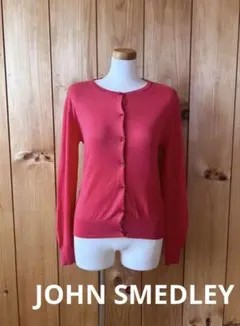 ジョンスメドレー/トップス/XS/カーディガン/セーター/コットン/ピンク