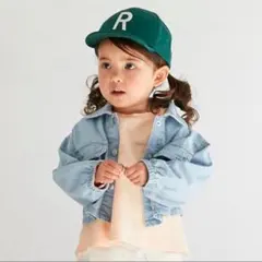 プティマイン　デイジー刺繍デニムシャツ　アウター