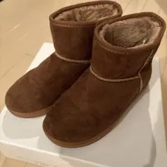 キッズ ムートンブーツ ブラウン ボア