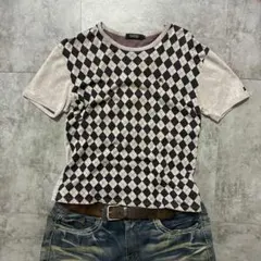 BURBERRY BLACK LABEL Tシャツ アーガイル柄　y2k