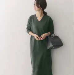 [URBAN RESEARCH DOORS] Vネックニットロングワンピース