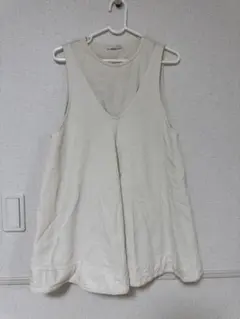ZARA ノースリーブ チュニック Aライン アイボリー