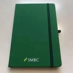 A5版　ハードカバーノート　グリーン　ゴムバンドつき　SMBCのサムネイル