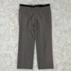 HERMES エルメス カシミヤ混 スラックス ウエストレザー ブラウン 31のサムネイル