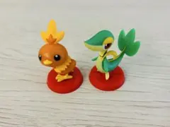 チョコエッグ ポケットモンスターフィギュア 2匹セットアチャモ ツタージャ