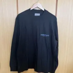 ESSENTIALS ブラック ロングスリーブカットソーs size