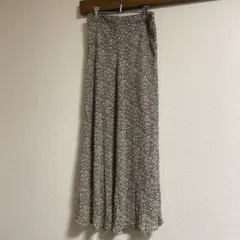 LOWRYS FARM 花柄 ロングスカート ブラウン