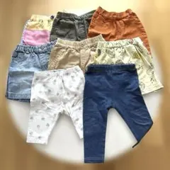 ハーフパンツ　ボトムス　春夏秋　8点セット　男の子　保育園着　汚れ着　80サイズ