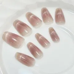 【極上うるツヤ】ネイルチップ ショートバレリーナ　ちゅるん　光沢