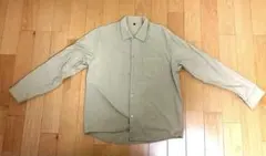 【古着メンズ】無印良品 メンズ長袖シャツ (L-XL)ベージュコットンシャツ
