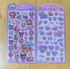 サンリオキャラクターズ　うるちゅるポップシール・コットンパフィシール　日焼けのサムネイル