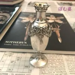 【Tiffany ティファニー】純銀／「小さなvase／薔薇とリボン」※布袋付きのサムネイル