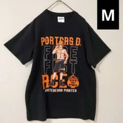 ワンピース ONE PECE　D.エース半袖Tシャツ　ブラックメンズM
