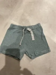 プチバトー　グリーンボーダー　ショートパンツ　2ans