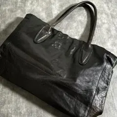 00s archive Leather tote bag gimmick y2k