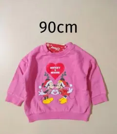 新品 ミッキー ミニー サンタ トレーナー 90cm ディズニー
