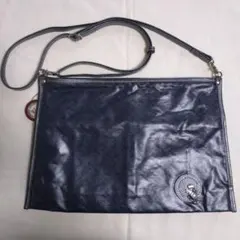PELLE BORSA ペレボルサ アライブ ショルダーバッグ ネイビーのサムネイル