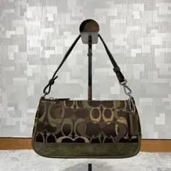 COACH コーチ アクセサリーポーチ シグネチャー グリーン系