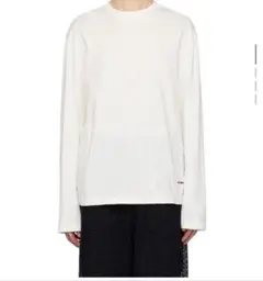 「新品未使用」JIL SANDER ホワイト長袖カットソー ロンTシャツ