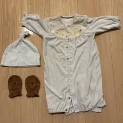 【おまけ付き】ミキハウス　2wayオール 帽子　セット 50-70cm